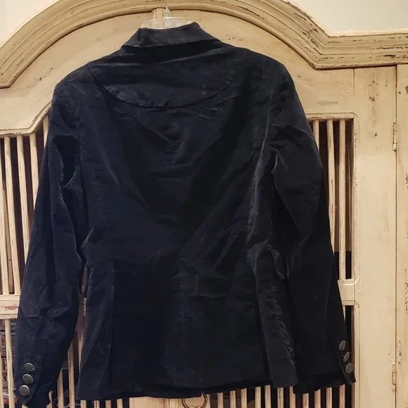 London Jean Black Velvet blazer with bronze buttons - Picture 6 of 15